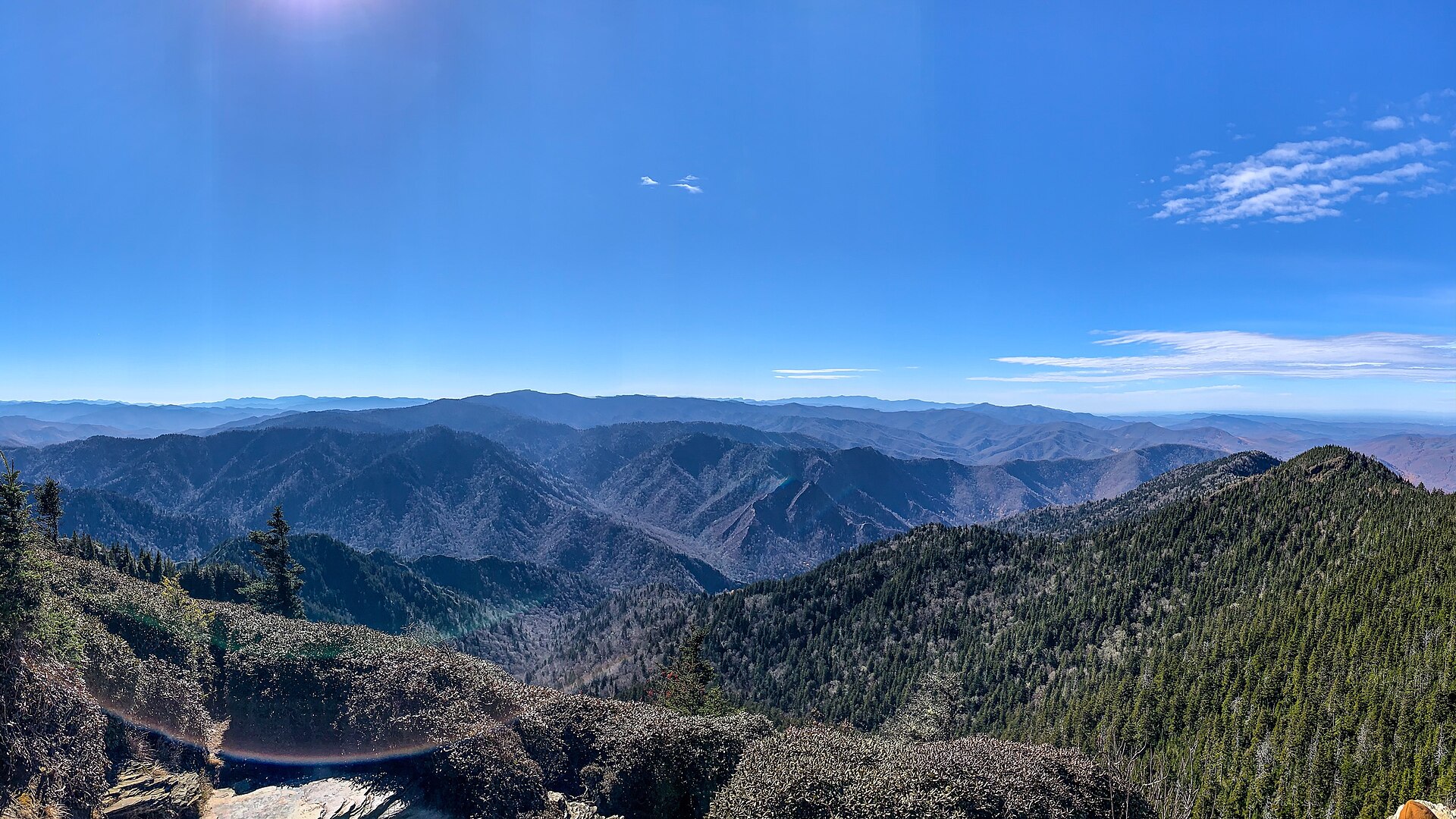 The view from Cliff Top on Mount LeConte