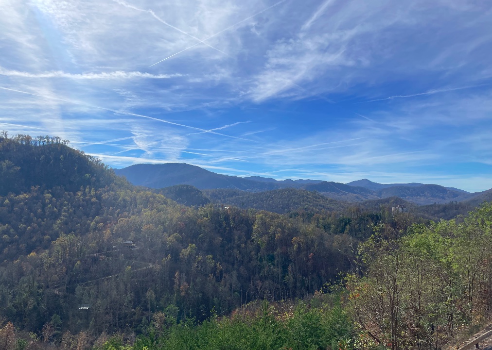 The Smokies from the top of AnaVista Tower in late autumn