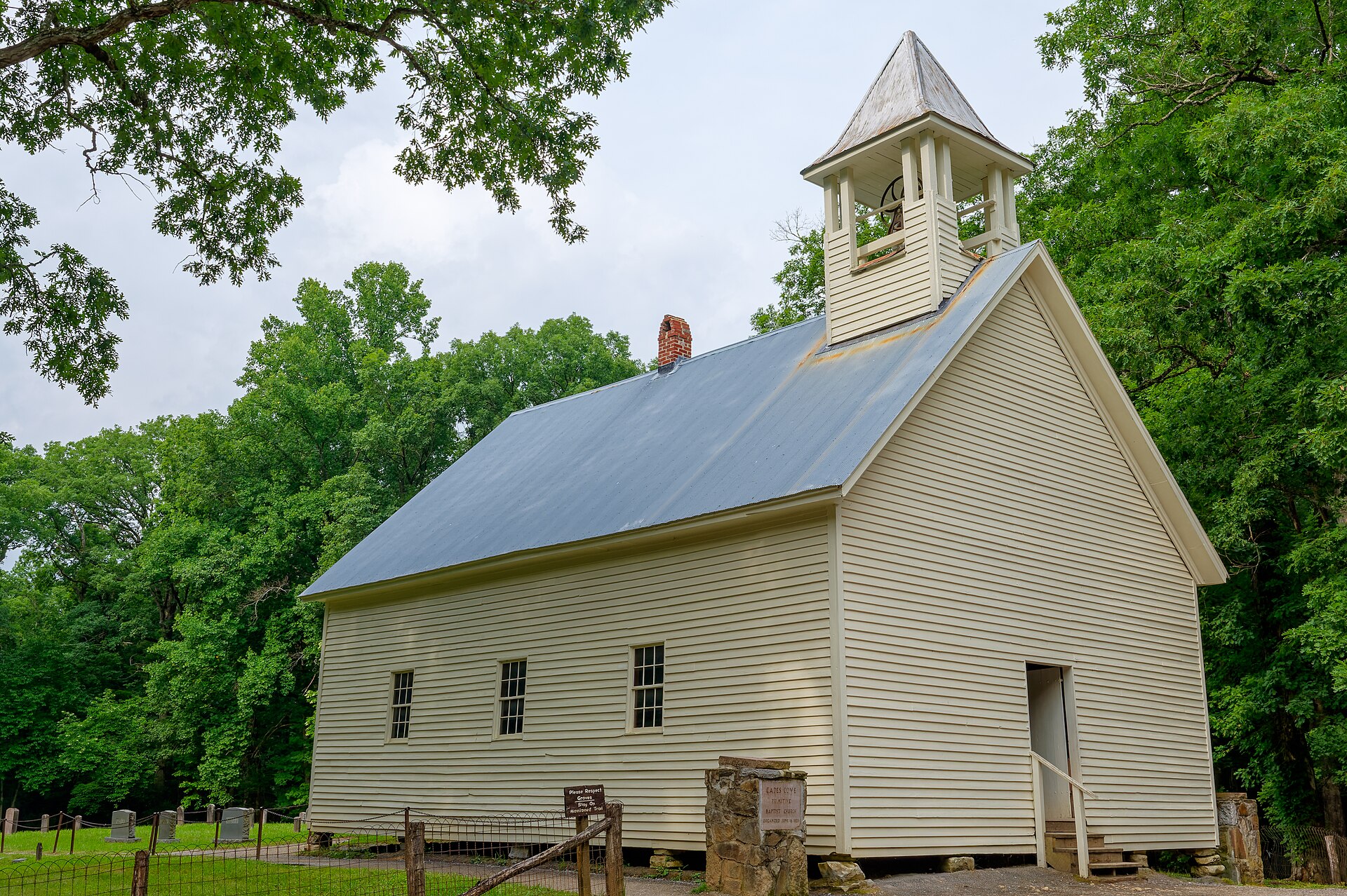 The Primitive Baptist Church, the cove's first congregation