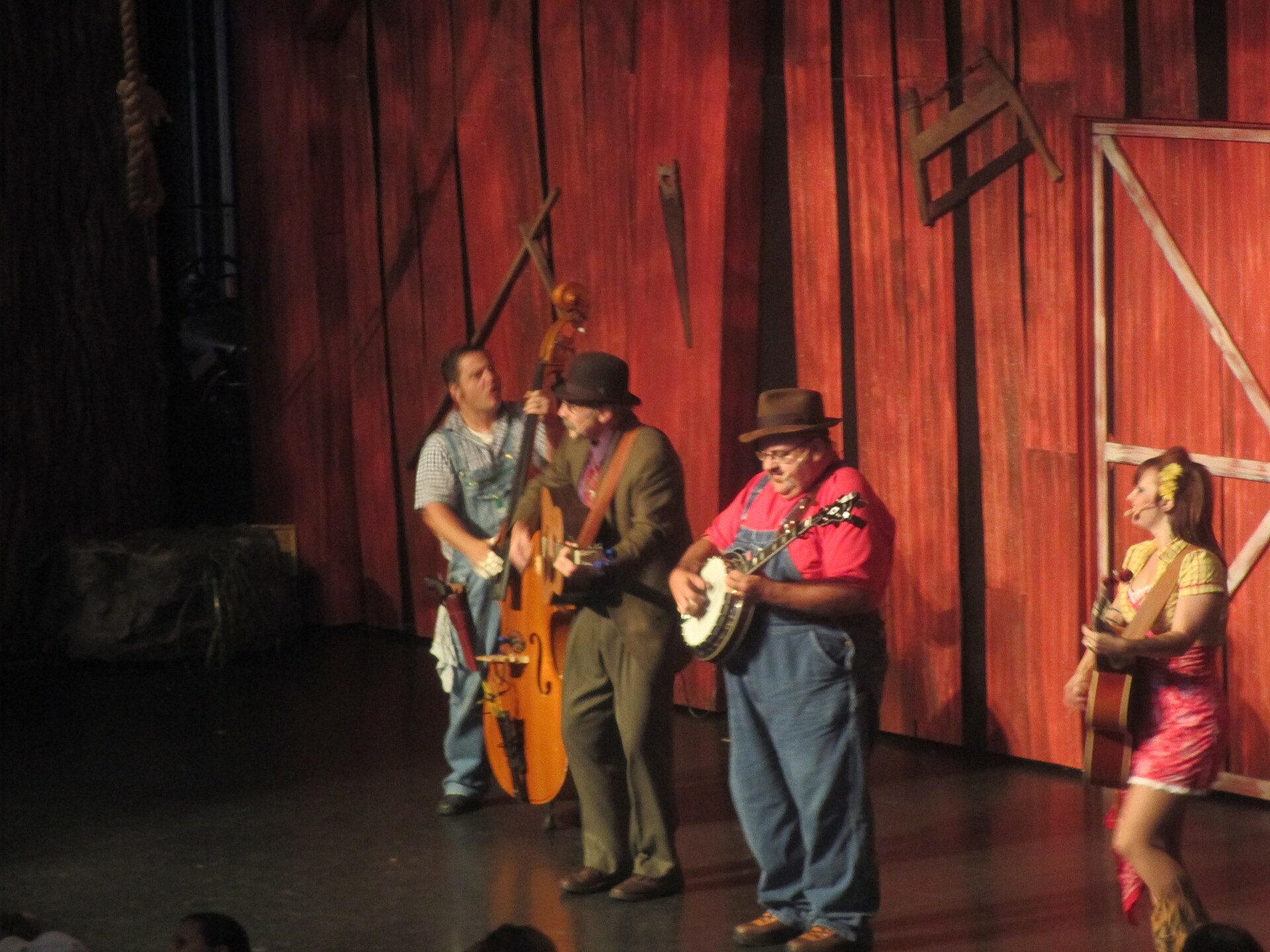 Banjo, bass and guitars on the Hatfield & McCoy stage, 2012