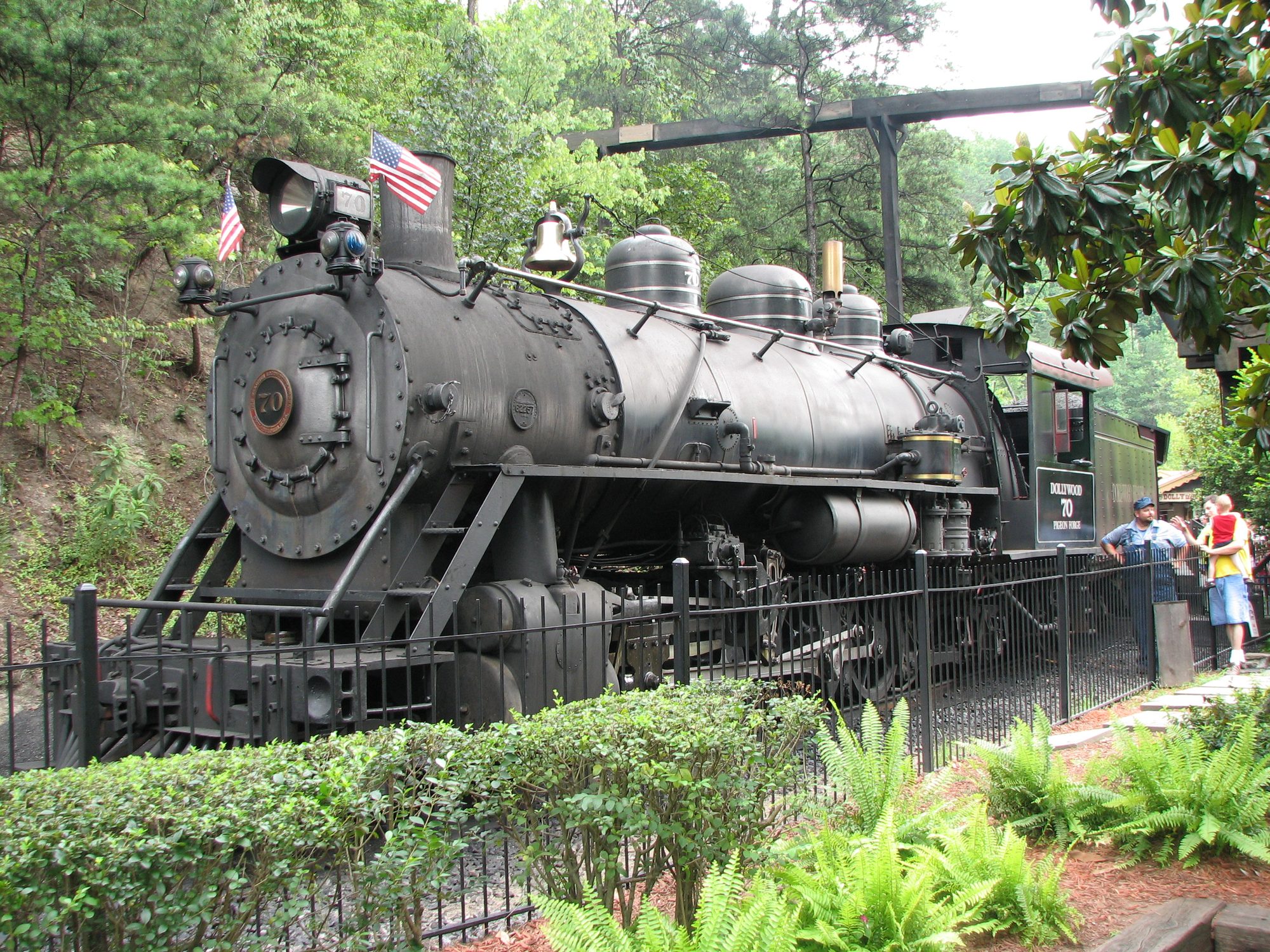 Locomotive No. 70, one of the Dollywood Express steam engines