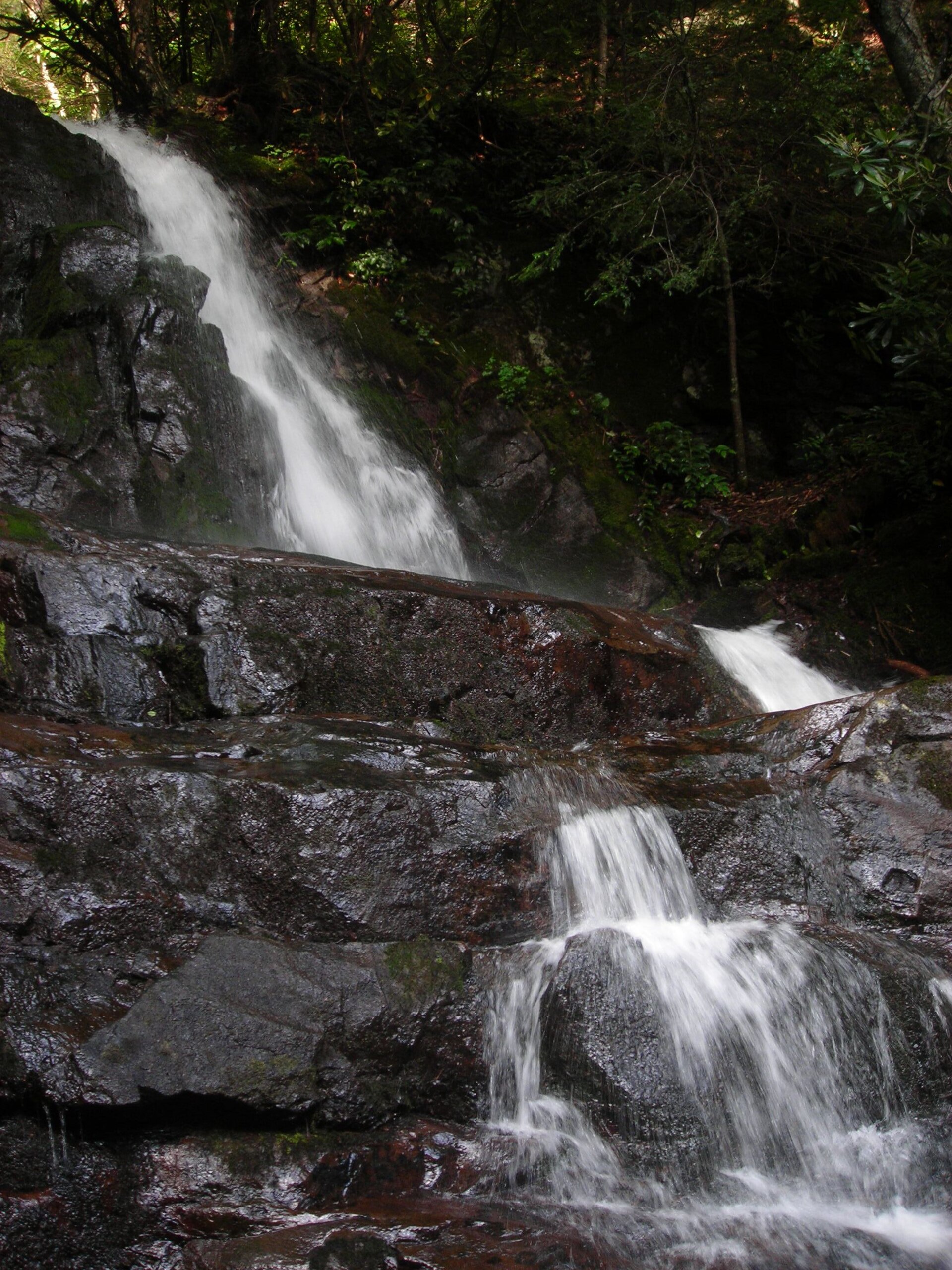 Laurel Falls running low in a dry July