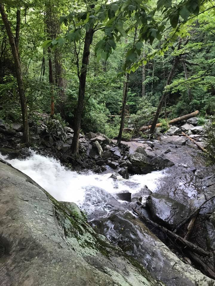 Lower Laurel Falls, the drop below the trail crossing