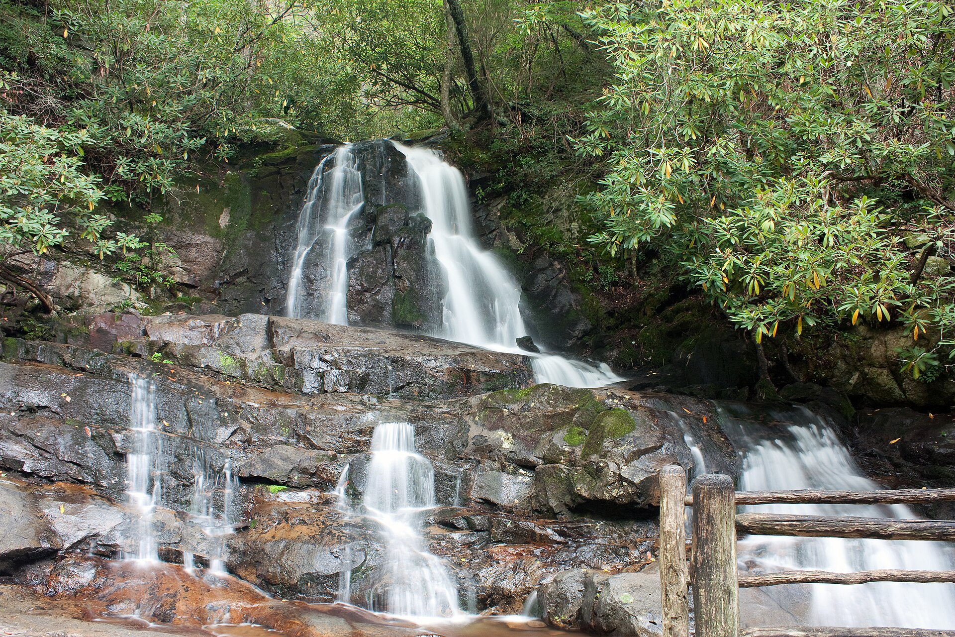Laurel Falls in September, before the trail's rehabilitation