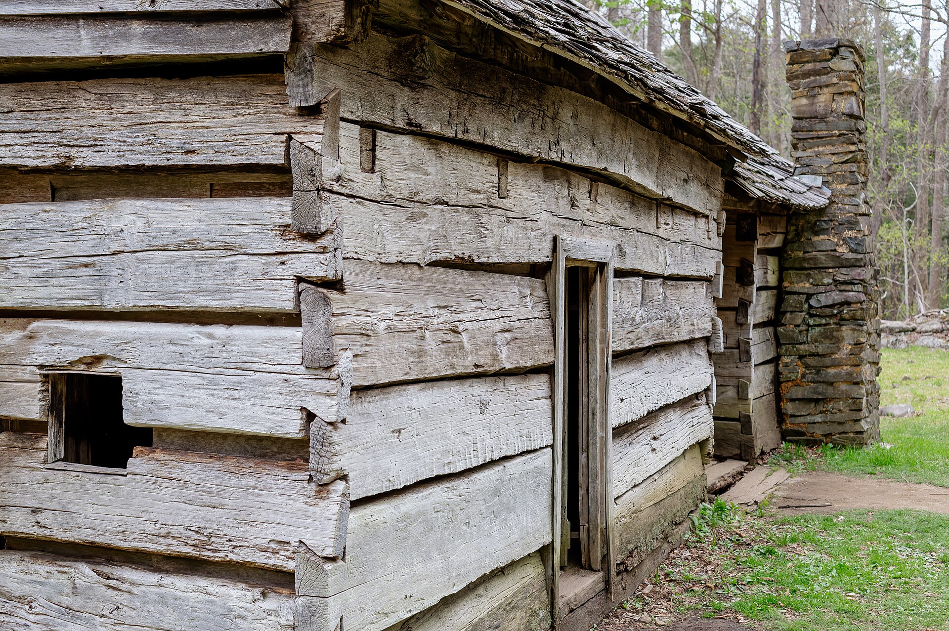 The Ephraim and Minerva Bales cabin, home to a family of eleven