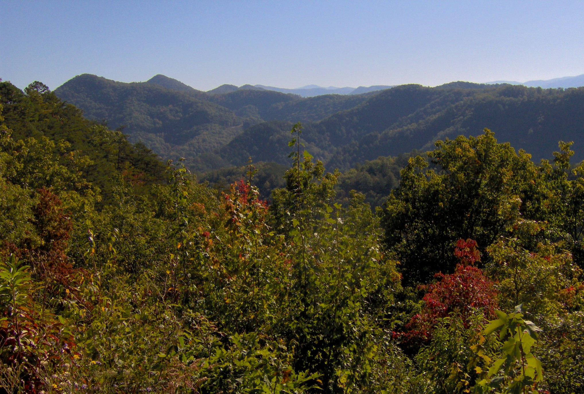 The view from an overlook on the Foothills Parkway near Walland